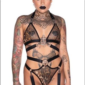 *SOLD* NWT ~ Hell Kitty Fishnet Bralet [LEO]